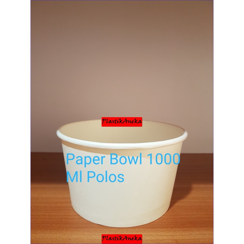Paper Bowl 1000 ML 250 GSM, Mangkuk Kertas, Wadah Kertas, Cup Bowl Kertas, Paper
