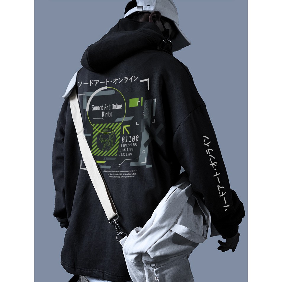Hoodie Anime Unsettled SAO Style | Jaket Sword Unisex | Hoodie Kirito Look Streetwear