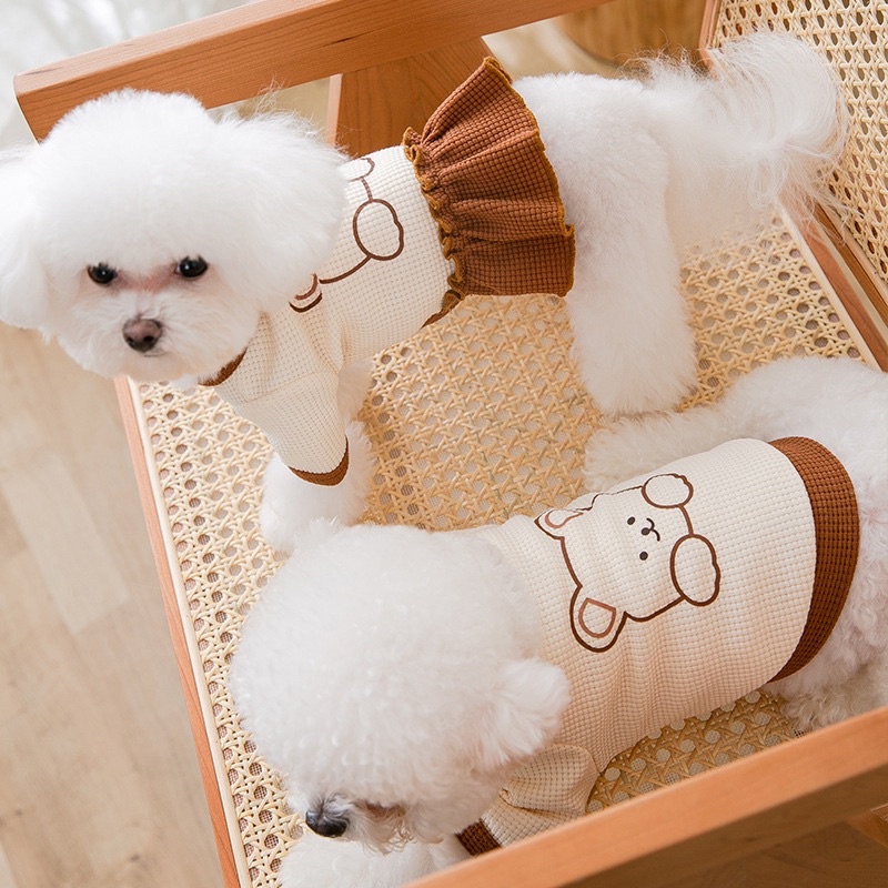 Brown Bear Top for Cat Dog Baju Anjing Kucing Lucu