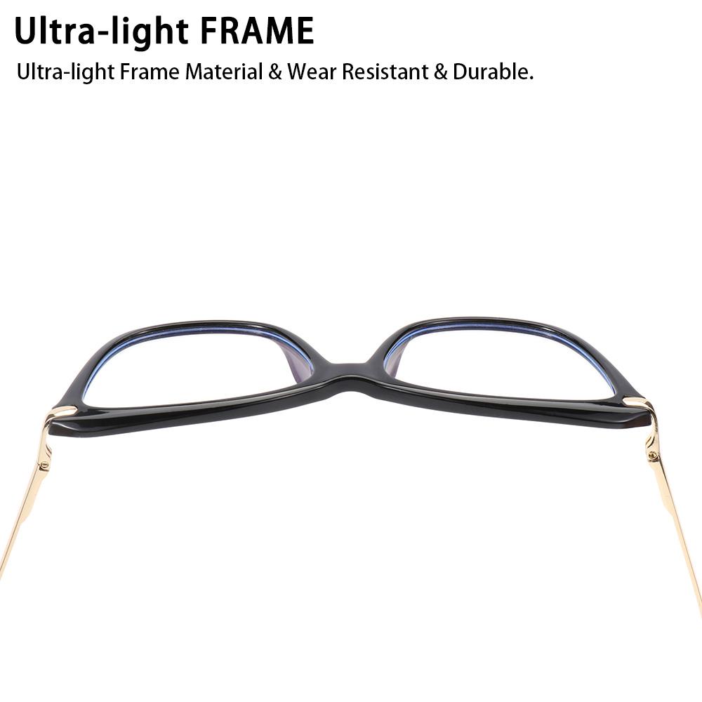 R-flower Kacamata Baca / Gaming Frame Kotak Lensa Blue Light Blocking Untuk Pria / Wanita