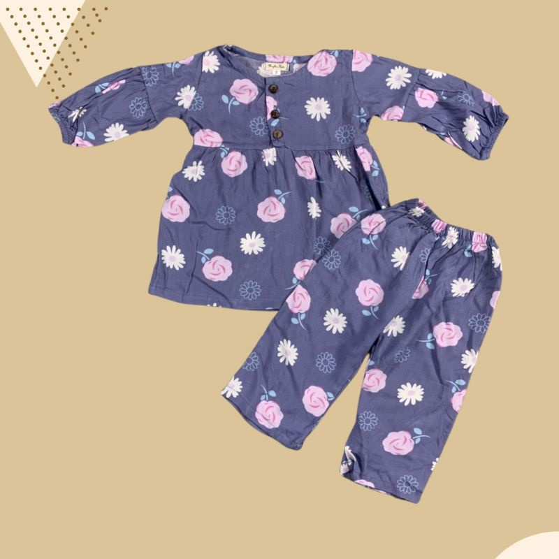 SETELAN ANAK PEREMPUAN 1-4Tahun ZOYA ONE SET ANAK RAYON BY MYBEE || Setelan Rayon Anak