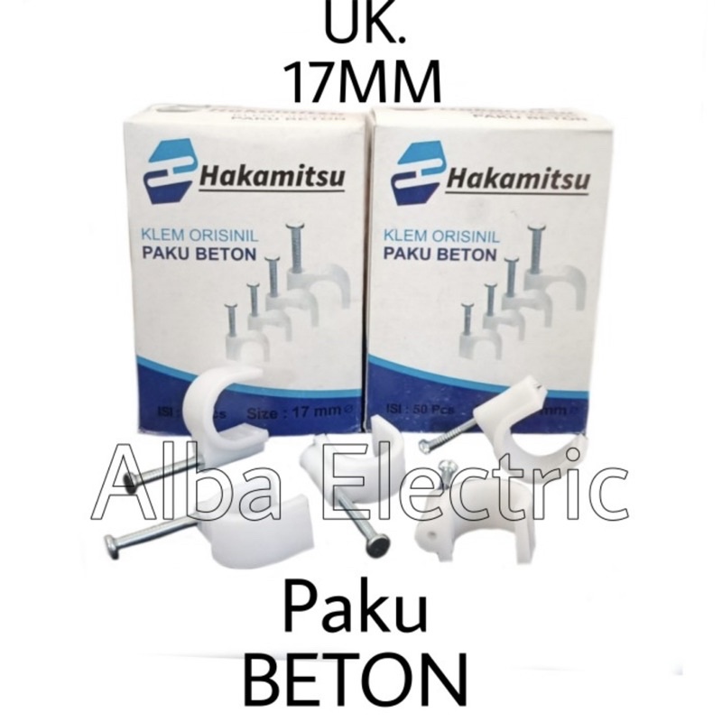 Klem kabel paku beton 6mm - 10mm HAKAMITSU/klem kabel pake beton 10mm/klem kabel paku beton 9mm