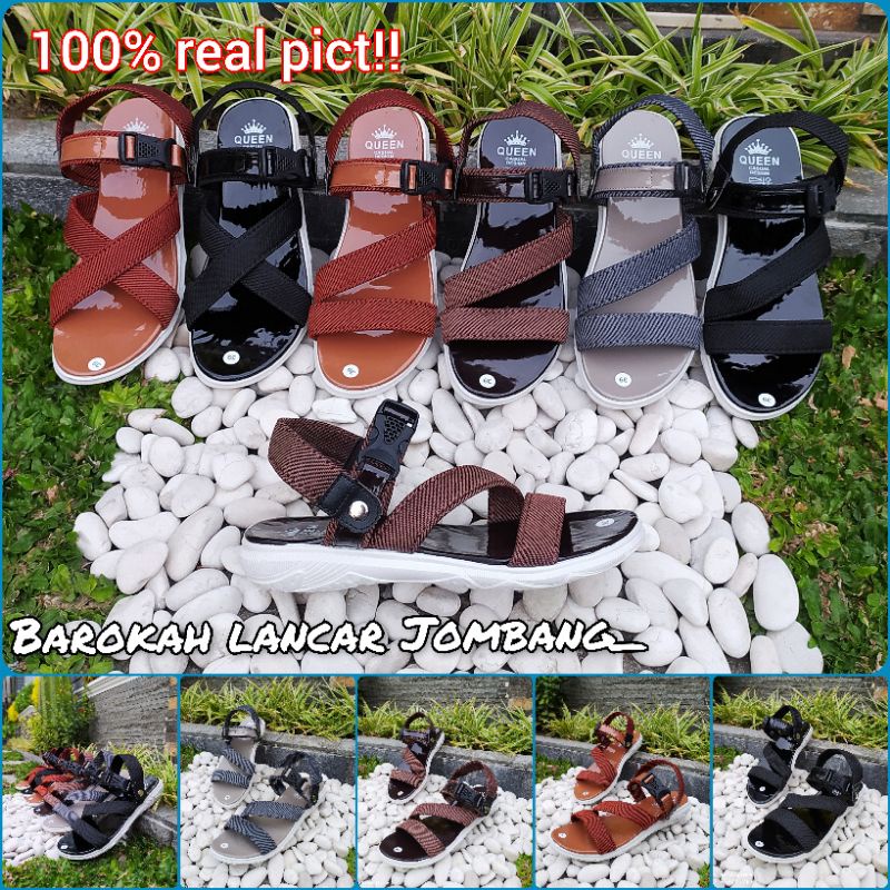 SANDAL GUNUNG WANITA QUEEN /SANDAL SEPATU WANITA SIZE 37-40 100% MURAH BERKWALITAS