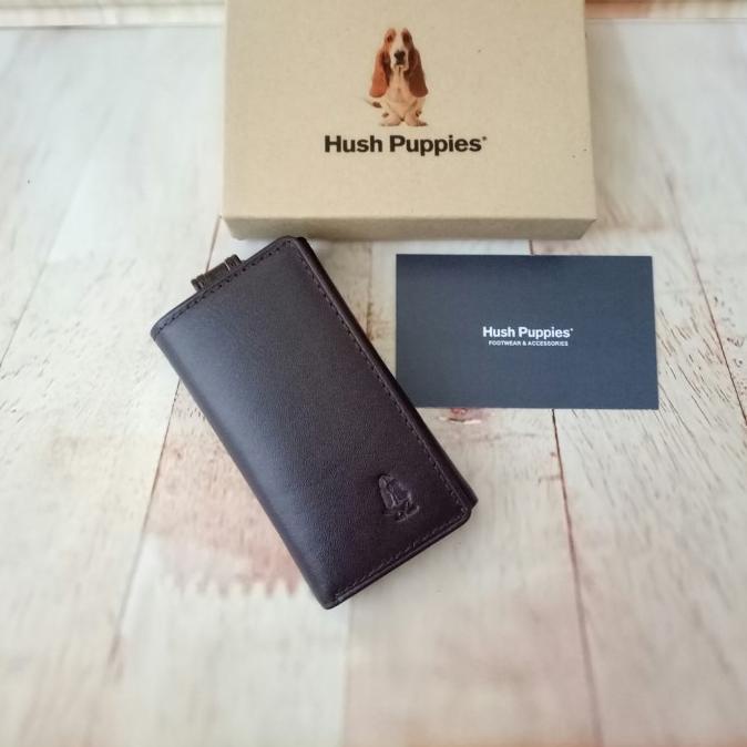 Dompet STNK Gantungan Kunci Mobil / Motor Hush Puppies 100% Kulit Asli