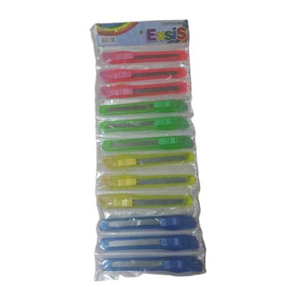 

Silet Cutter Exsis kecil isi 12 Pcs Warna Warni