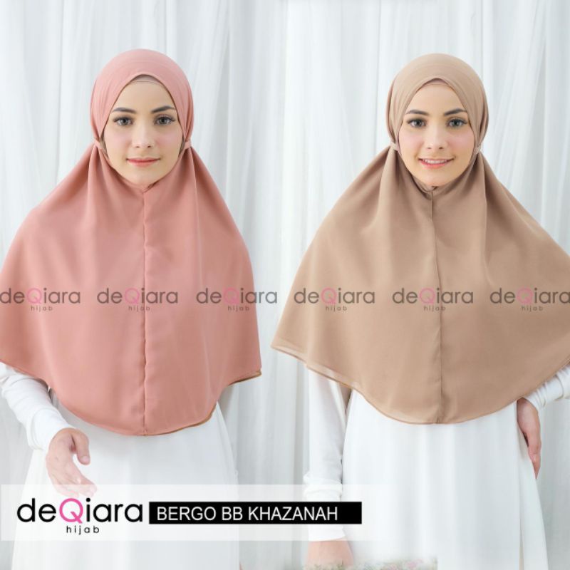 Jilbab Bergo Bobal Khazanah (Bolak Balik) Ori Deqiara