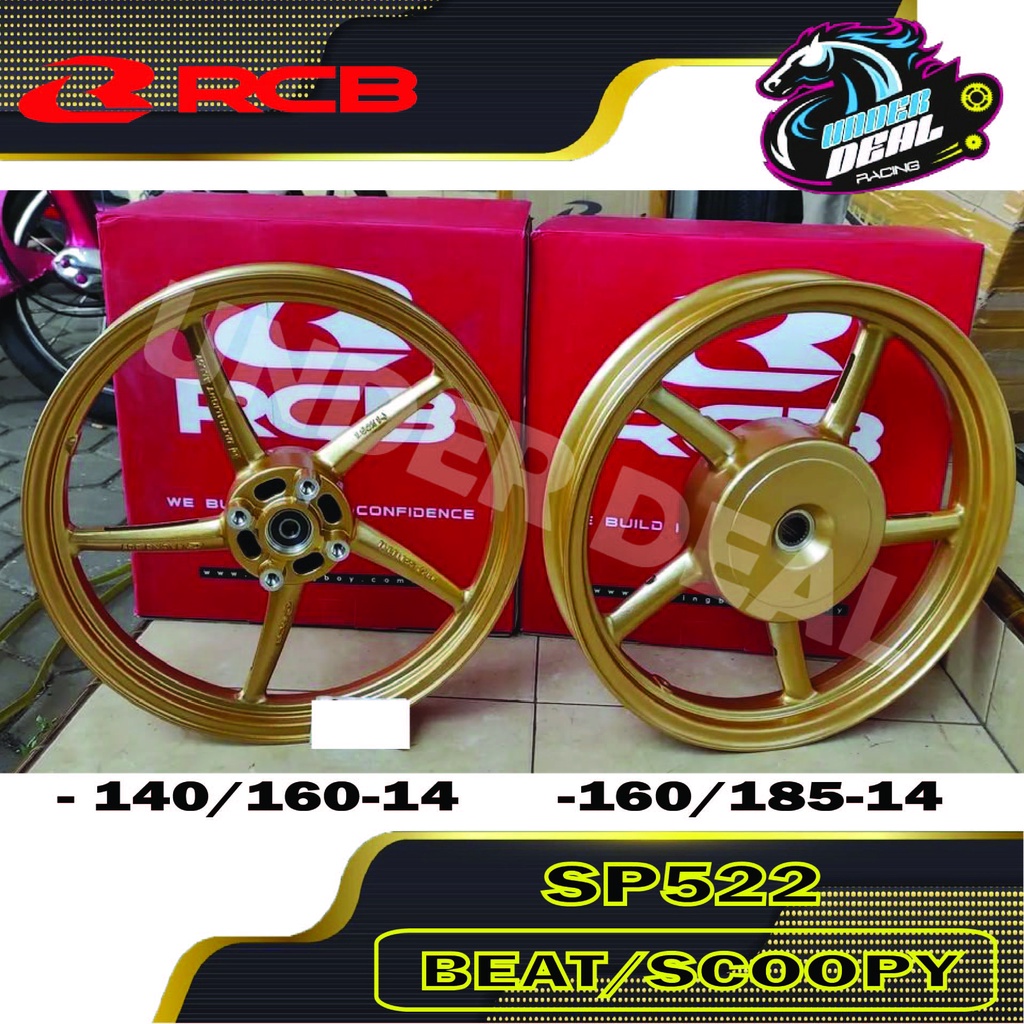 RCB Velg Sp522 Beat/Scoopy Gold Ukuran 140/160 Ring 14