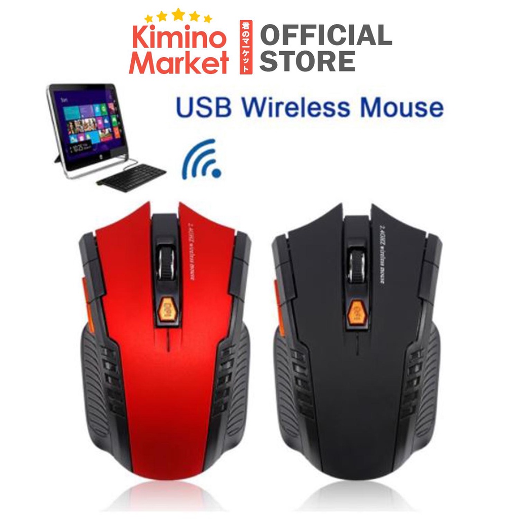 Mouse Wireless Gaming Optical Tanpa Kabel Hitam Games Gamer