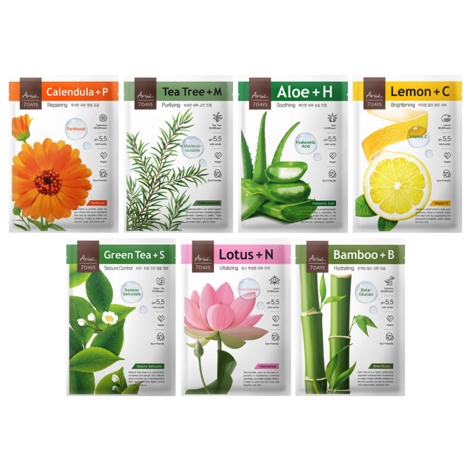 [BPOM] NEW Ariul 7 Days Mask Sheet Mask 100%Ori Masker Wajah 7Days Aloe Lemon Lotus Calendula Tea