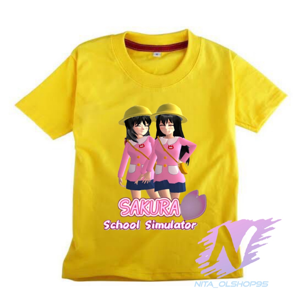 kaos sakura school simutalaor kaos anak karakter sakura terbaru