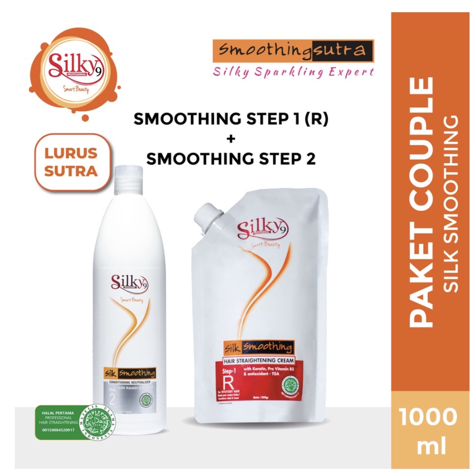 SILKY9 PRO Silk Smoothing Keratin/SMOOTHING SUTRA NETRAL / RESISTANT 1000GR (PAKET COUPLE) LEBIH HEMAT