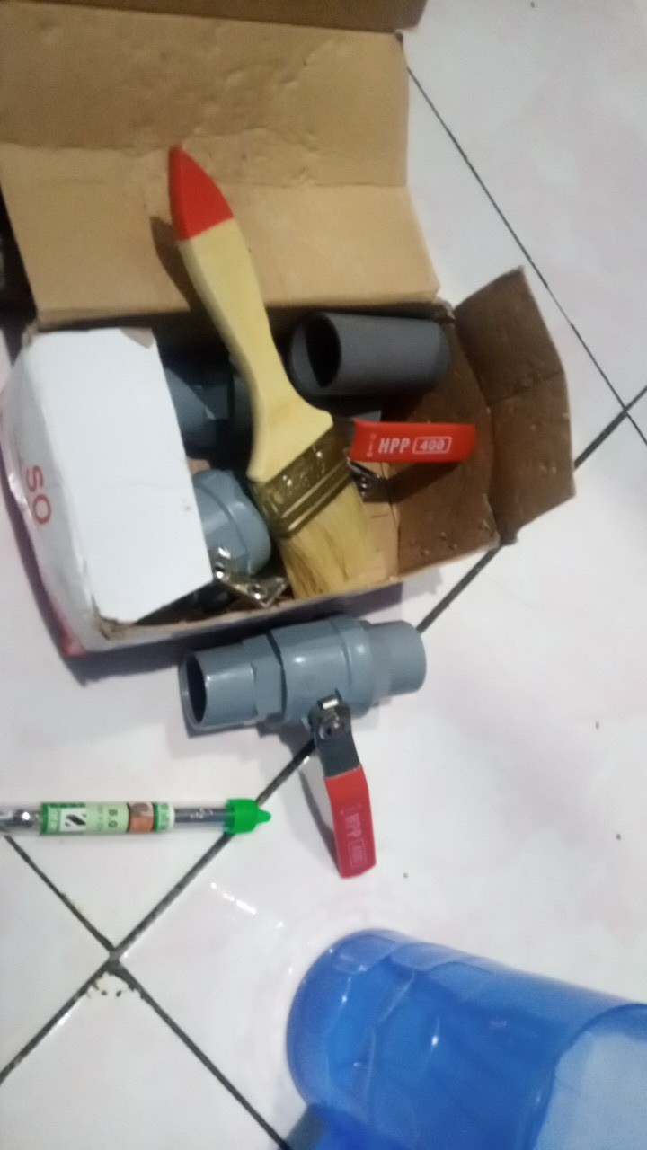 Stop Kran Ball Valve Pass ¾ Inch Handle Besi Kd34