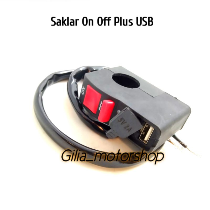 Saklar Stang Charger USB Saklar On Off Plus USB Accessories Motor