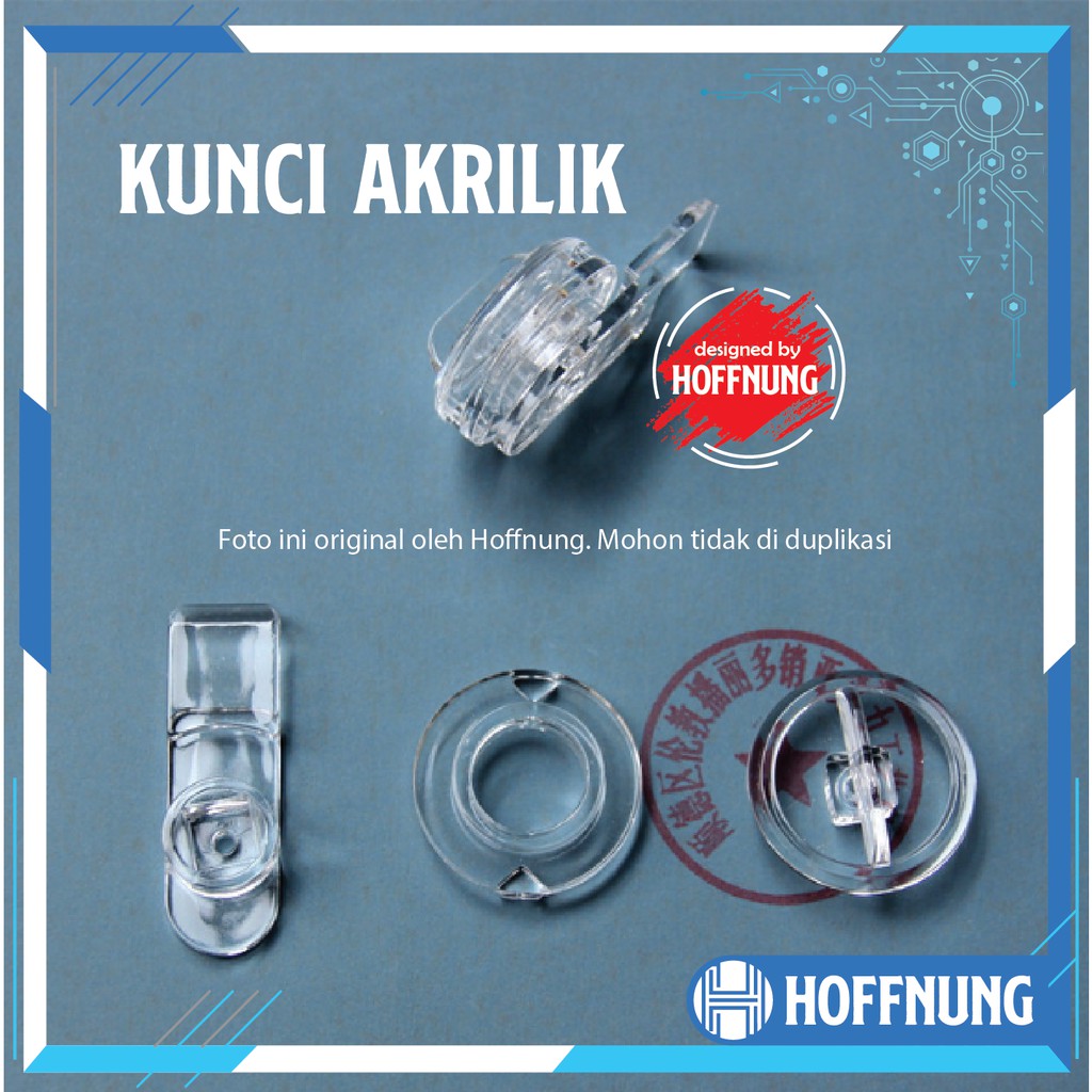 Kunci Camlock Loker Akrilik Kotak Gembok Pengaman Plastik Cam Lock Acrylic Box