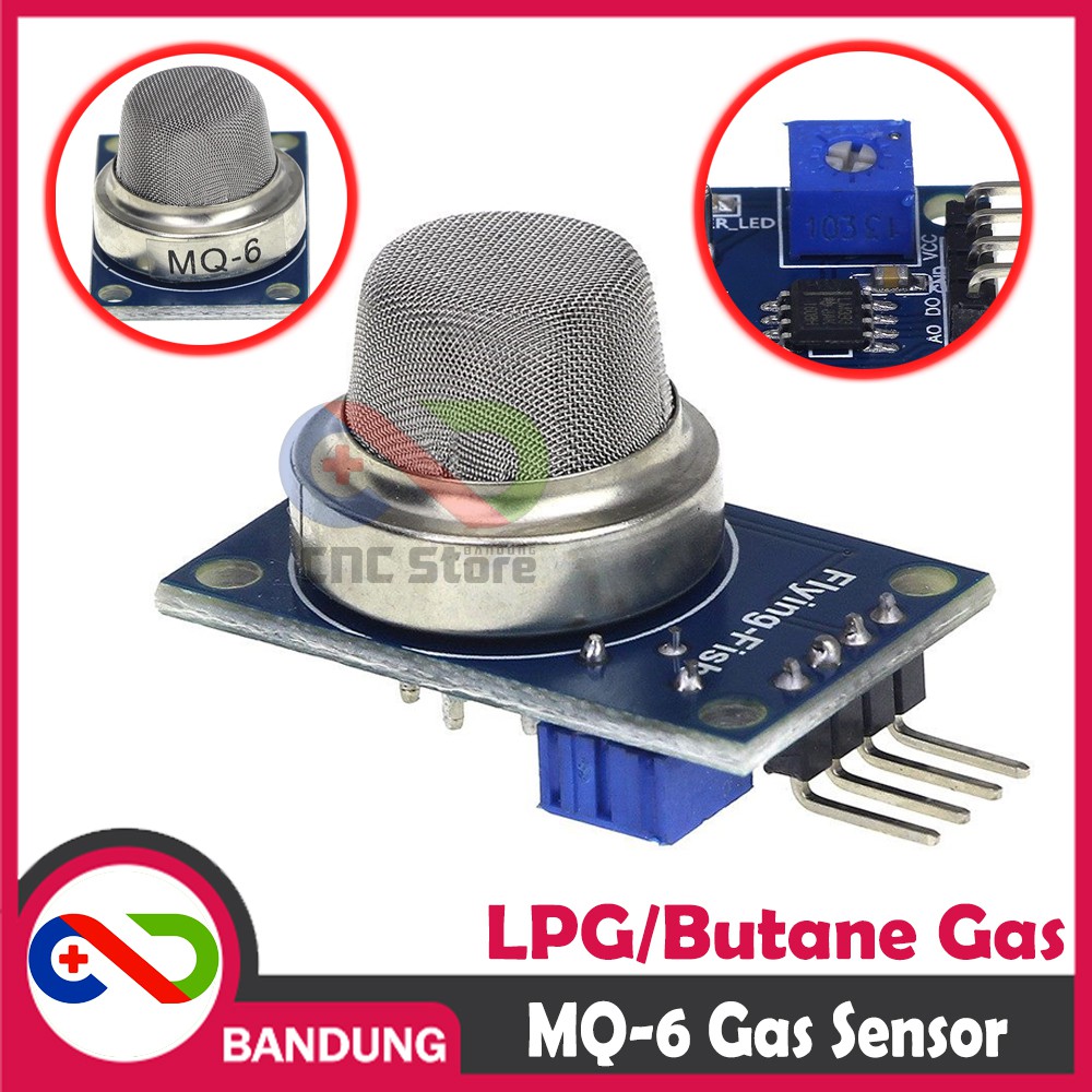 MQ-6 MQ6 LPG LNG BUTANE GAS SENSOR MODULE FOR ARDUINO UNO MEGA