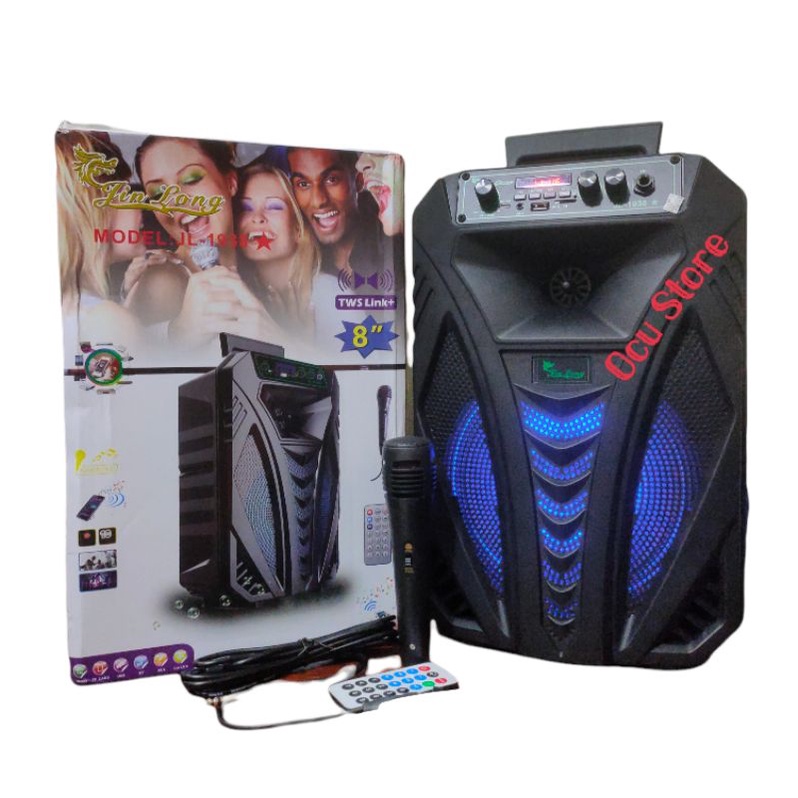 Terlaris SPEAKER BLUETOOTH KARAOKE JIN LONG JL-1938 SERI BINTANG SUPER BASS BONUS MIKROFON