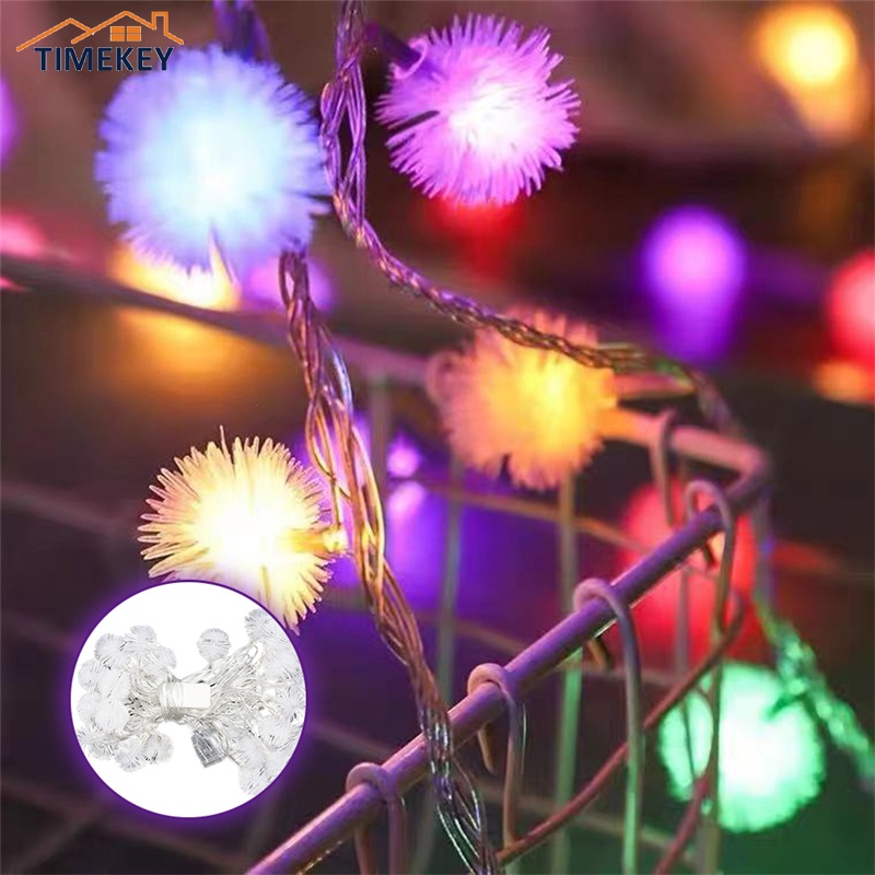 Tk Lampu String Led 1.5m / 2m Bentuk Bola Salju Dandelion Untuk Dekorasi Natal