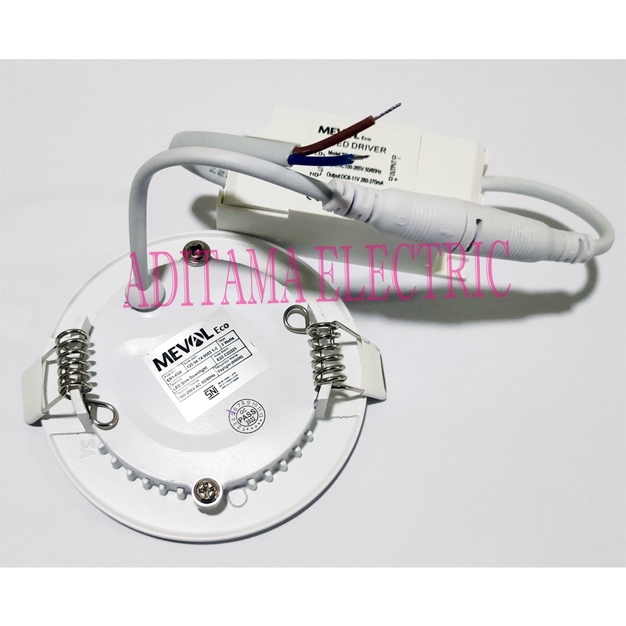 MEVAL DOWNLIGHT PANEL BULAT SLIM 3W 3 WATT 3WATT PUTIH