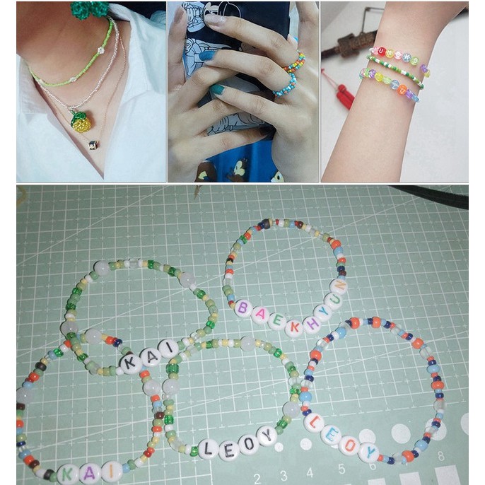 1000pcs/lot 2MM Candy Cream Color Czech Glass Sand DIY Beads Round Hole Beads For Kids Handmade Jewelry Making Fit Weight 15g