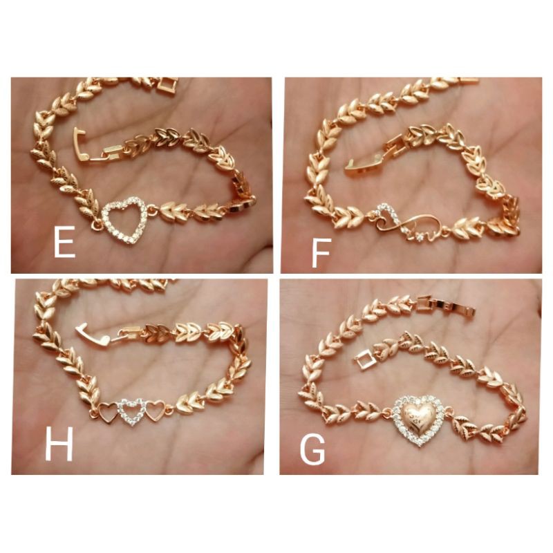 RL125. Gelang xuping wanita lapis emas dgn mata zircon UK 18 cm