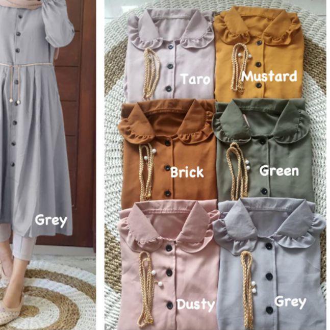 ✿ ORIYA TUNIK - LD100 Tunik Shakila Premium / Kancing Aktif Free Belt /262-6067 ✴