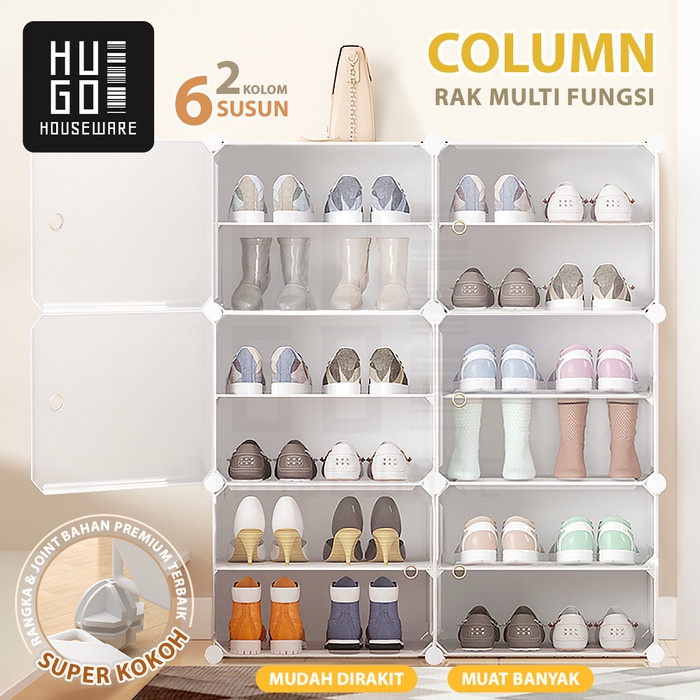 Rak Sepatu SET 4IN 1 MURAH anti debu COD serbaguna gantung Y5B9 jumbo besar karakter Rangka 4 SUSUN 