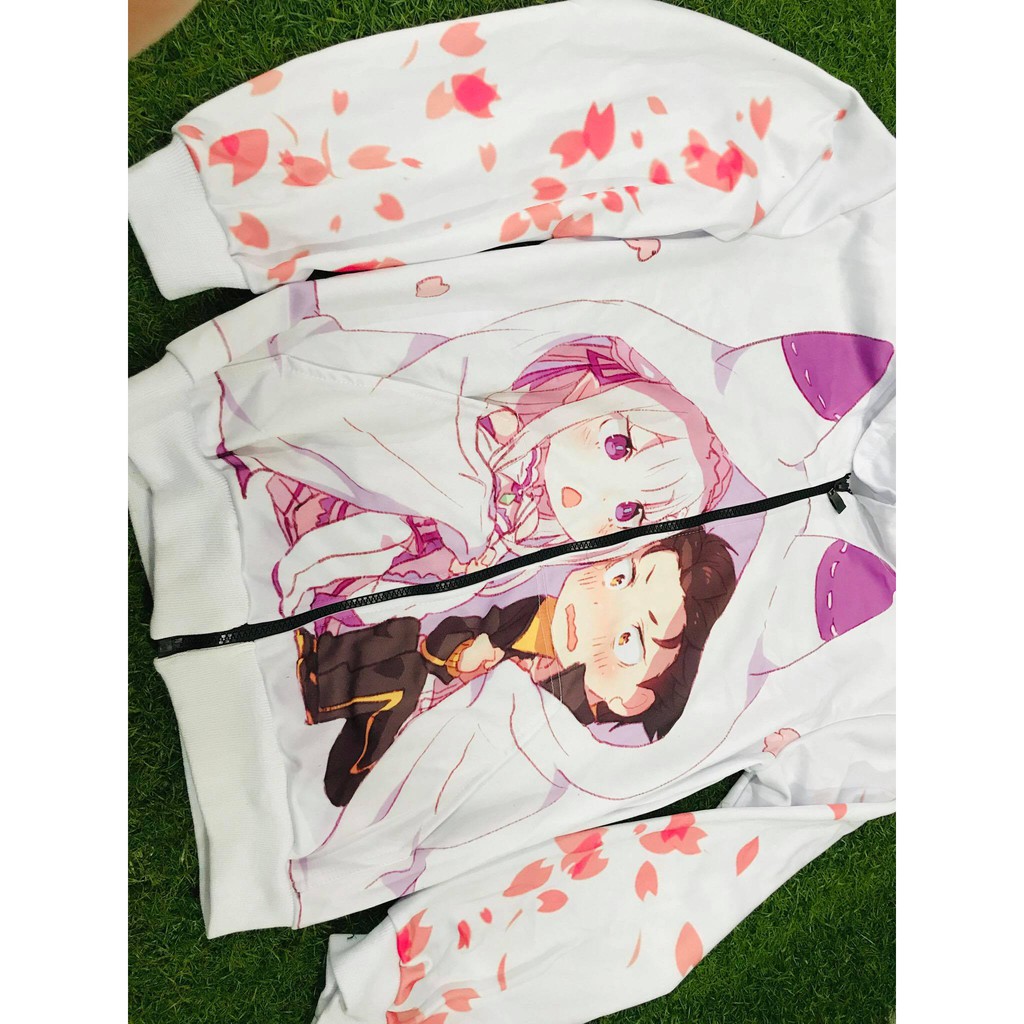 Jaket Subaru x Emilia Re Zero Kawaii