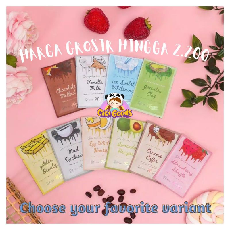 DIST RESMI - TRAVEL SIZE Masker By Lea Gloria 10 gram Masker Wajah Organik BPOM Ready Original