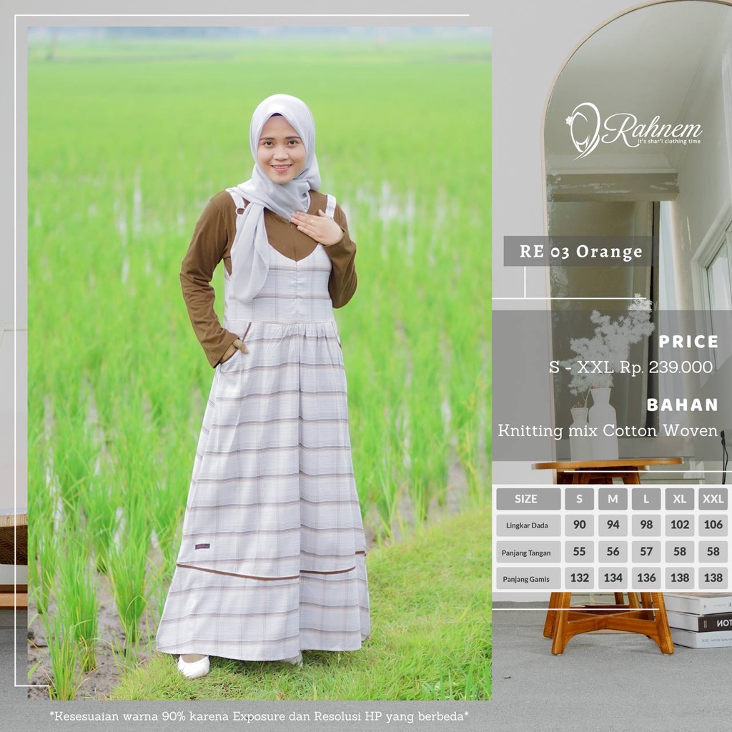 Gamis Terbaru Rahnem RE 03 / Fashion Muslim Gamis