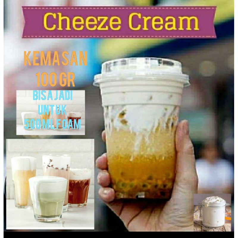

chesee cream foam toping minuman kekinian kemasan 100 gram