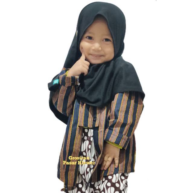 Baju Surjan Cewek Kebaya Lurik Jawa ANAK