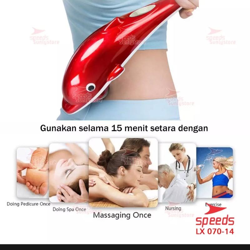 Alat Pijat Dolphin 6in1 Dolphin Massage Hand Massage / Alat Pijat Elektrik Infrared