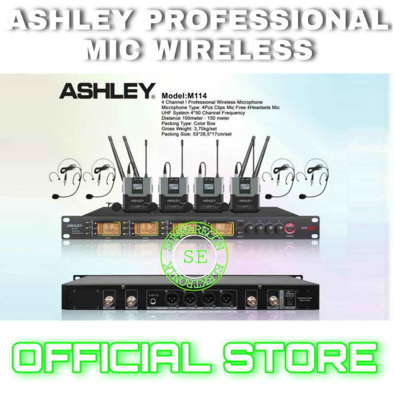 mic wireless ashley original ashley m114 4 mic wireless clip on headset