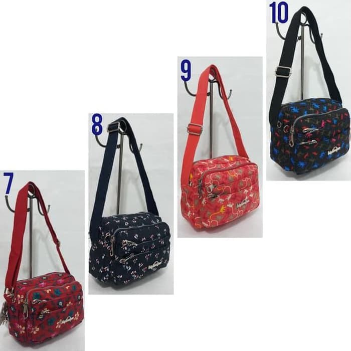 STOK TERBATAS 100 % Original TAS SELEMPANG WANITA KIPLING MOTIF KP106 5ruang