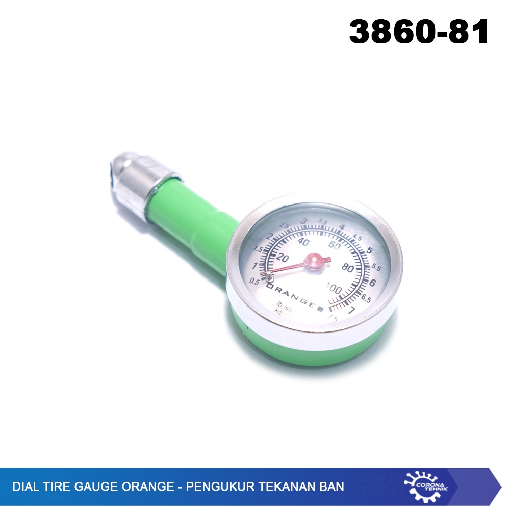 Pengukur Tekanan Ban - Dial Tire Gauge Orange