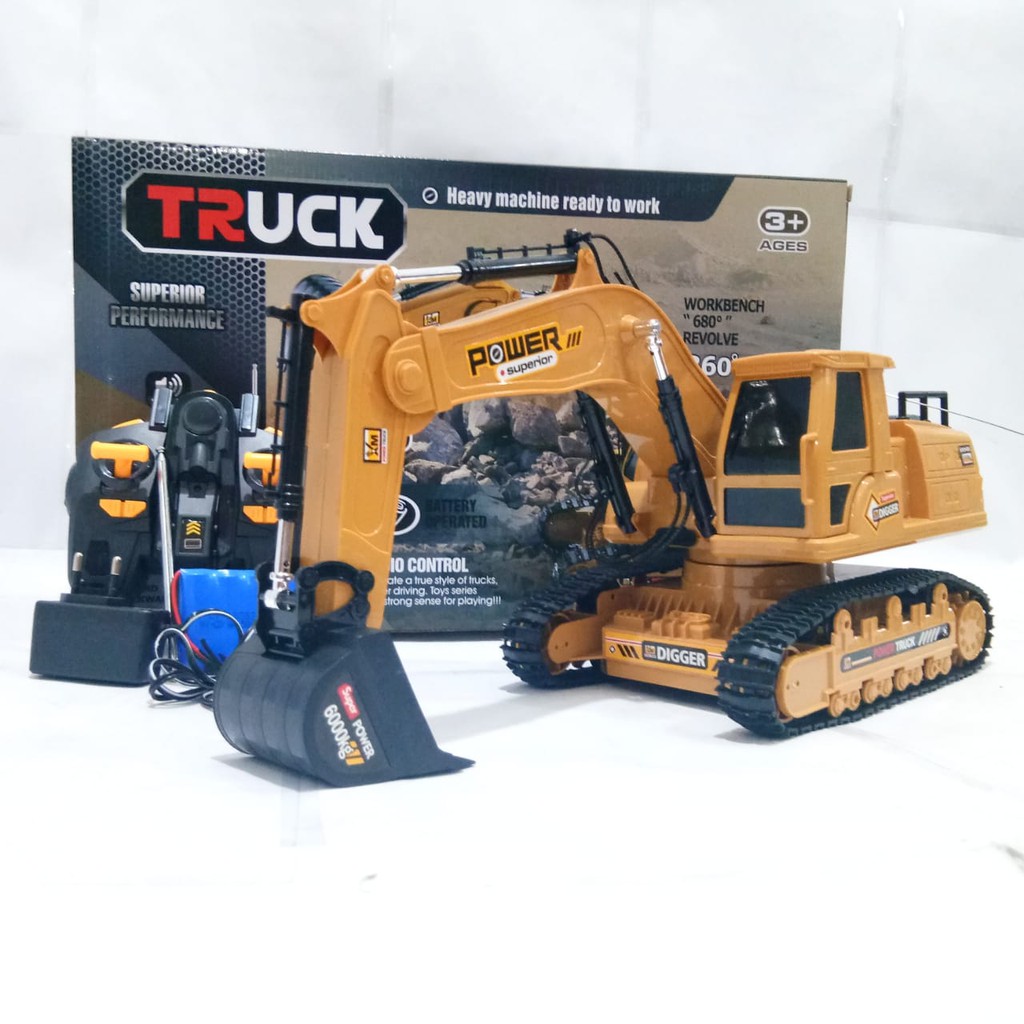 Mainan Remote Control Truk Beko - RC Excavator - XM6810