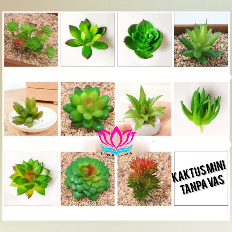 Kaktus Mini Sukulen Latex Artificial / Kaktus Plastik / Sukulen Hiasan