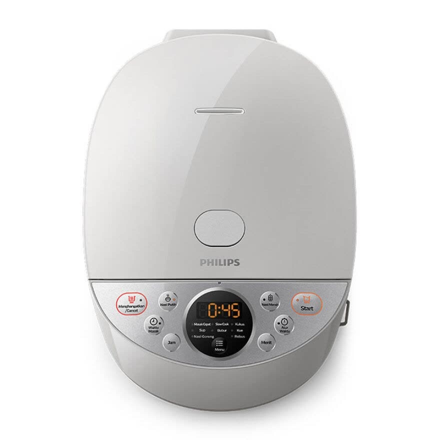 Philips Digital Rice Cooker 1.8 L HD4515/30 GREY (New2021) Panci Marble &amp; Menu Nasi Goreng
