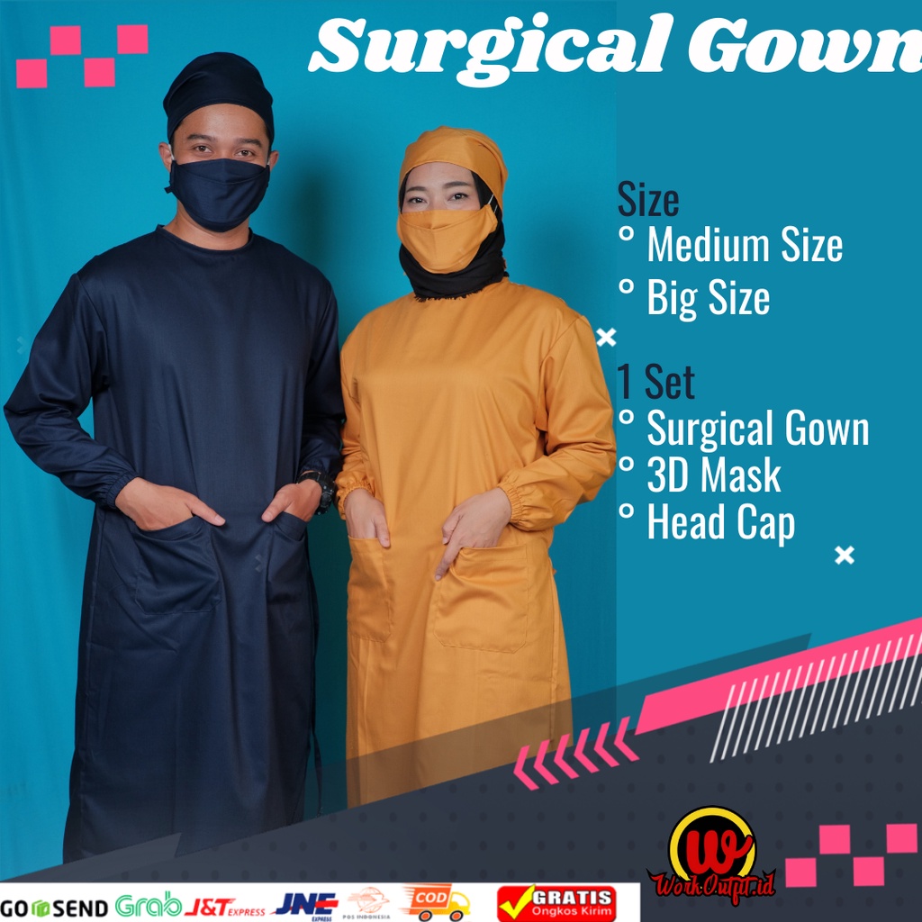 Surgical Gown APD | Baju Operasi Gaun | Baju Oka Petugas Medis