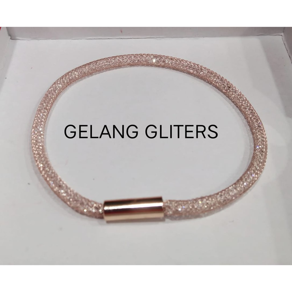 Kenten Acc - Gelang Glitter Perhiasan Wanita Warna Rose Gold / Gelang Tangan Dewasa G-5