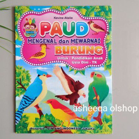 Buku Paud Mengenal dan Mewarnai Burung Hvs