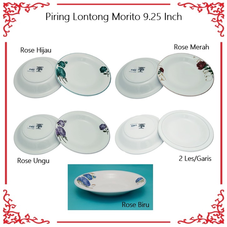 [Grosir] Piring Lontong Keramik Morito 9.25 Inch