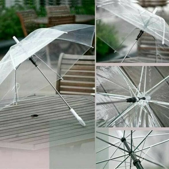 Payung Transparan Bening umbrella transparant Korea Japan Best Quality JAMIN plastik tebal