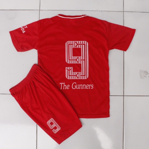 SETELAN BAJU BOLA ANAK ARSENALIA MERAH USIA 0-12THN