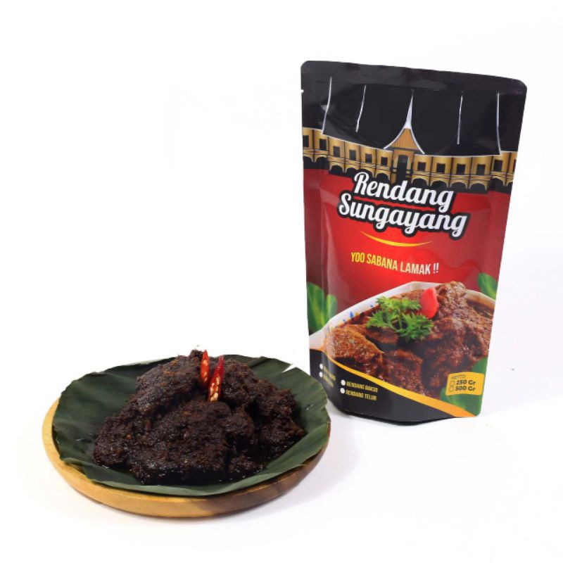 

Rendang Daging Sapi 250 gram asli Padang Rendang Sungayang