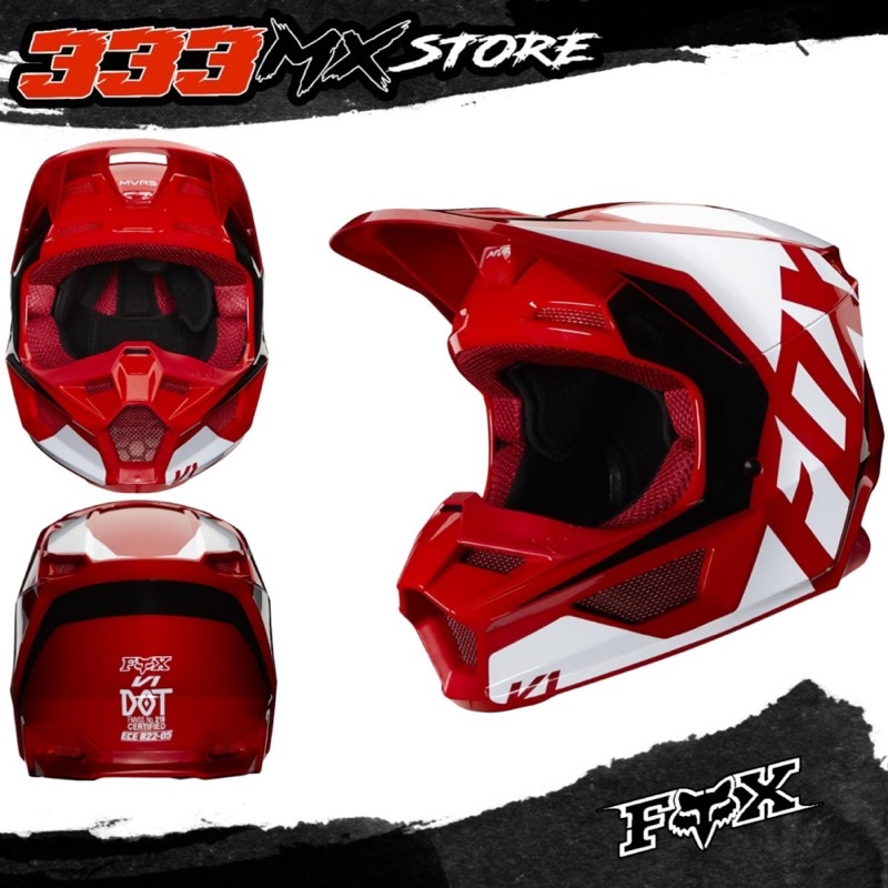 HELM CROSS ANAK FOX V1 YOUTH RED HELM ANAK FOX V1 YOUTH FOX V1 YOUTH