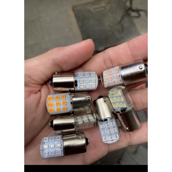 Lampu JELLY SEIN SEN BEMPER MUNDUR SENJA KAKI 1 KEDAP KEDIP 18LED  24v BUAT MOBIL TRUK N BIS Strobo 