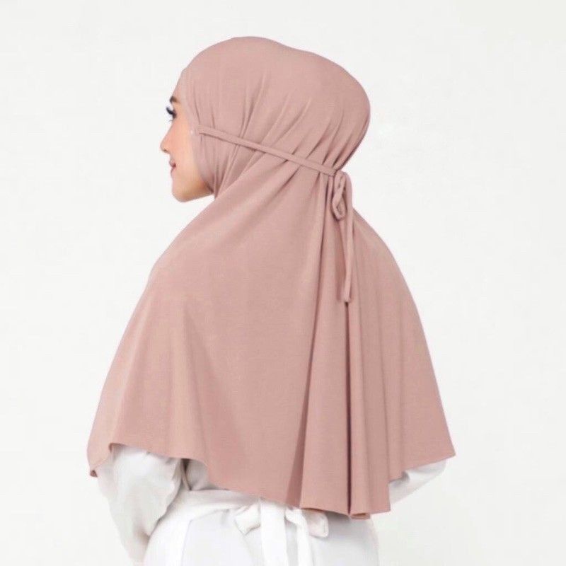 Hijab Bergo Jersey Tali Instan Jersey Premium Khimar Bergo instan