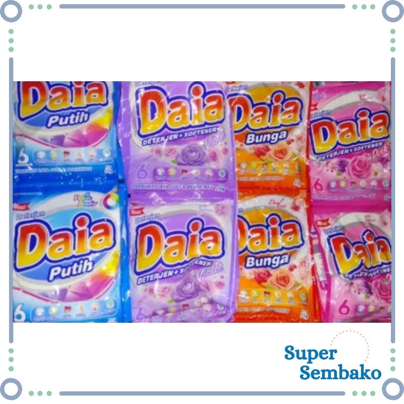 SABUN DETERJEN BUBUK DAIA 53gr RENCENG ISI 6 SACHET