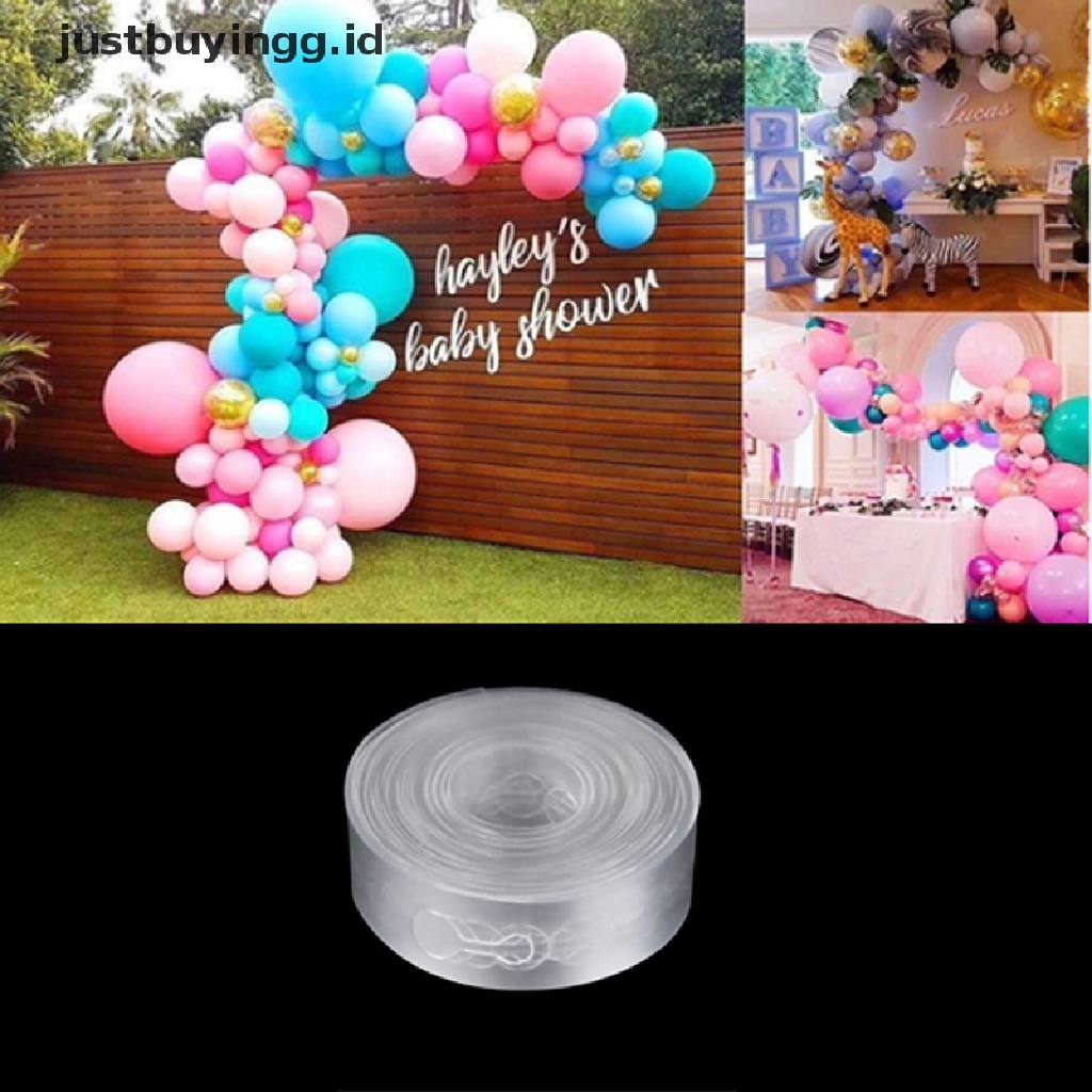 (Justbuyingg.Id) Tali Pengikat Balon Panjang 5m Bahan Plastik Untuk Dekorasi Pesta